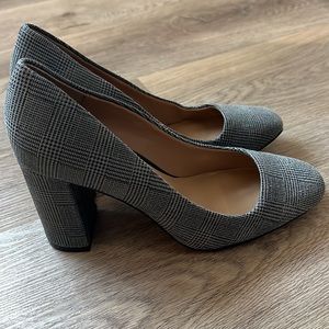 Banana Republic Grey Stacked Heels